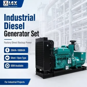 Water Cooling System Marine Diesel Engine Set High Power Electric Industrial 80 kW 100 KVA Open Generator Supply