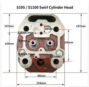 Water cooled High quality Single diesel Generator Set Spare Parts ZS1115 Cylinder Head Assembly