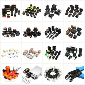 Waterproof IP67 12V Copper Female 15A Auto Connector Terminal Plug PBT Housing Custom Specifications for Automotive Wiring