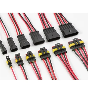 Waterproof Male Female Auto Harness Pin 18AWG Wire Connector
