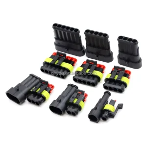 Waterproof Nylon Auto Connector 1 2 3 4 5 6 Pins Wire Wire 12V Car Electrical Housing Automotive Female Male Plug 1.5 Series