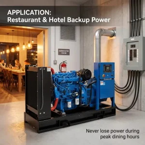 Weichai 100 kW 125kva Diesel Generator 3 Phase 400/230V 50Hz ATS for Restaurants Supermarkets Hotel School ISO CE Certificate