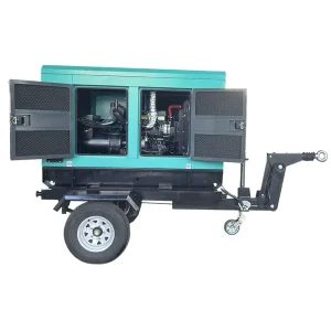 Weichai 30KW 40kw 50kw 60kw Mobile Silent Type Diesel Generator with 50 60Hz Frequency Rated Voltage Mobile Trailer