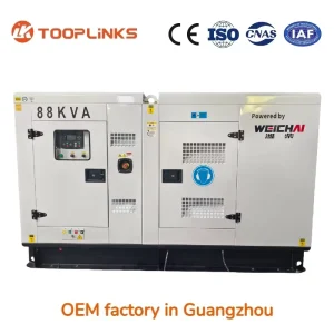 Weichai Portable Silent Diesel Generator 80kva 88kva 100kva 120kva 150kva 200kva Generador Silencioso 250KVA 300kva 400kva 500kw