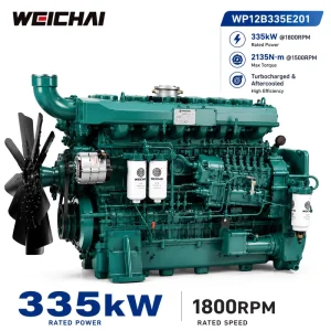 Weichai WP12B335E201 335KW 1800rpm Industrial Diesel Engine for Water Pump Compressor Power Generation