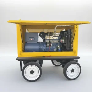 Weifang Engine ZH4105ZD 58KW 70KVA Water Cooled Super Silent Trailer Diesel Generator with ATS Rain Shelter Outdoor Three Phase