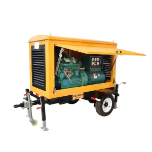 Welding Diesel Generator 30kw 40kva Silent Type Trailer with Rain Cover Electric Start Soundproof Canopy