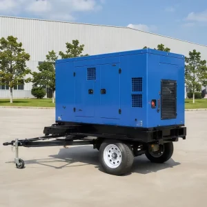 Wheeled Movable 50kw 63kva Trailer Diesel Generator for Engine 3 Phase 4 Wire 100% Copper Alternator Water Cooled Auto ATS