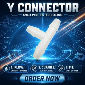 Windshield Washer Fluid T Type Three Way Joint Connector Universal Fit 4x7mm Hose White Car Parts