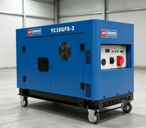 YC10GFS-3 10-11kW Silent Diesel Generator Open Frame Home Backup Electric Start V-Twin Dual Cylinder 200A AVR 25L 230V