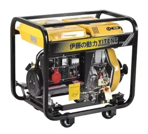 YT6800E3 5KW 50Hz Air Cooled Wheeled Diesel Generator 230 400V Dual Start Household 15L Fuel Tank