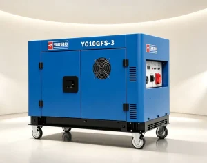 YuChai YC10GFS-3 Single/Three Phase Silent Diesel Generator 10kW 400V/230V V-Twin Portable Genset with Electric Start and AVR