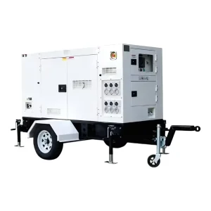 Yuchai 4D24TG2/A Portable 30kva 24kw Mobile Soundproof Diesel Generator Set with Trailer for Household Use
