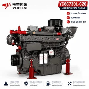 Yuchai YC6730L-C20 Marine Diesel Engine 730HP Boat Propulsion Engine for Tug Boat